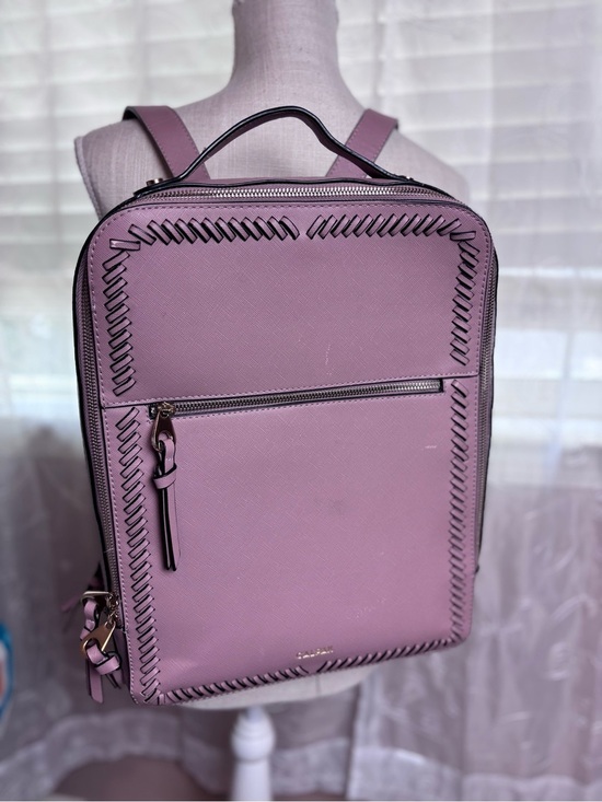 Handbags - Cal Pak Kaya Faux Leather Lap Top Back Pack in Blush Color Gold Tone Hardware